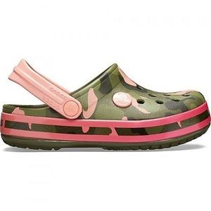 Crocs Multi Graphic Round Toe Clogs - Green